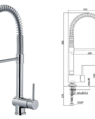 MISCELATORE LAVELLO CUCINA PROFESSIONAL STICK PAFF