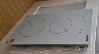 Piano cottura elettrico bianco 2 fuochi