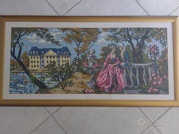 Quadro mezzo punto con cotone lanato DMC