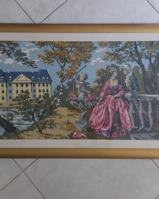 Quadro mezzo punto con cotone lanato DMC