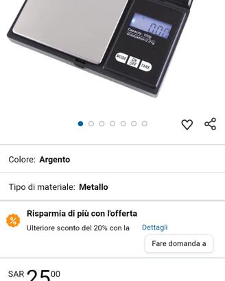 bilancino tascabile di precisione