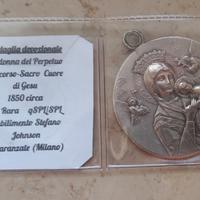 medaglia argento 4 cm devozionale 