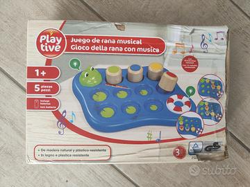 Gioco rana musicale in legno