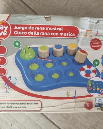 Gioco rana musicale in legno