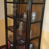Vetrina Romantica artigianale 5 ripiani legno