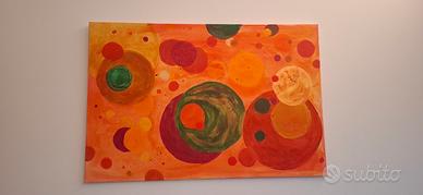 Quadro Astratto Moderno "Sinfonia di Sferoidi" – A