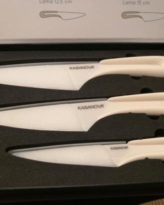 Set 3 coltelli ceramica Kasanova