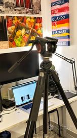 Manfrotto treppiede + testa fluida video