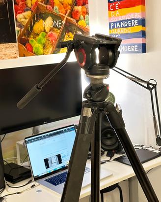 Manfrotto treppiede + testa fluida video