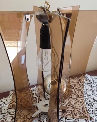 Lampadario anni 70,  in vetro 