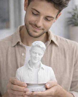 Ritratto personalizzato in 3D 15cm