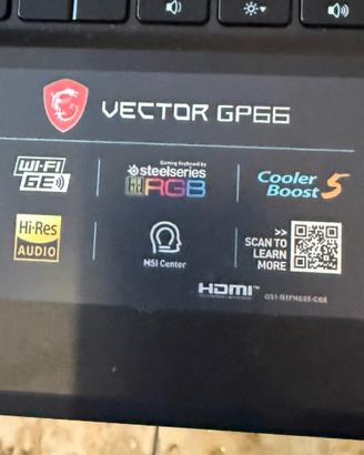 Laptop MSI vector gp 66