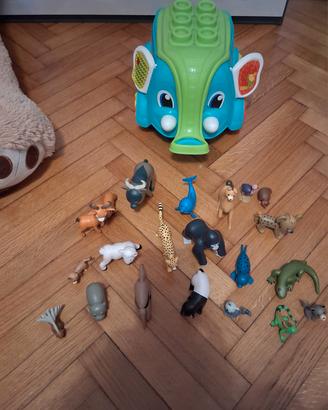 Animaletti e porta giochi elefante 