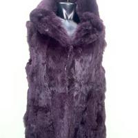 Pelliccia gilet lapin viola Met
