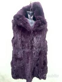 Pelliccia gilet lapin viola Met