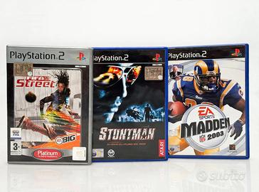 Lotto giochi PS2 Madden - FIFA Street - Stuntman