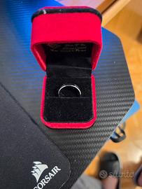 Anello oro bianco 750 taglia 21