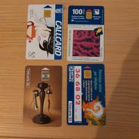 Set 4 carte telefoniche estere