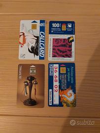 Set 4 carte telefoniche estere