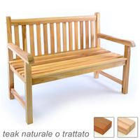 Panchina in legno teak panca da esterno e giardino