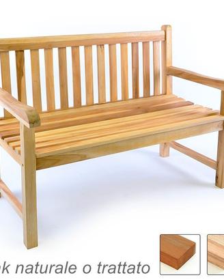 Panchina in legno teak panca da esterno e giardino