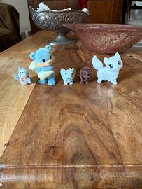 Set 5 Animaletti Flocked Vintage Orsetto,Elefante