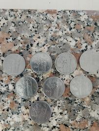 otto monete da 100 lire