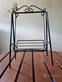 Altalena in ferro battuto soprammobile espositore