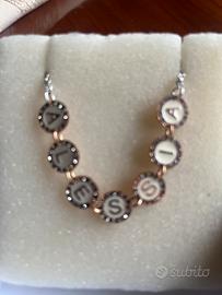 Bracciale, nome Alessia con strass,