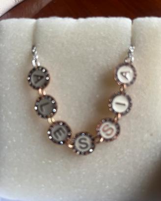 Bracciale, nome Alessia con strass,