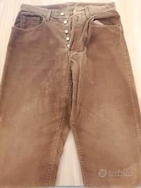 Pantalone in velluto marrone