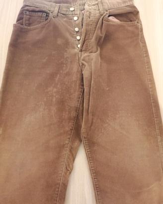 Pantalone in velluto marrone