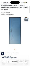 Porta blindata azul