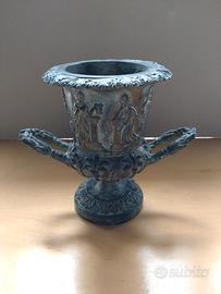 Urna decorativa vintage in bronzo metà del XX sec