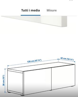 Mobili Besta -Grigio e Bianco lucido