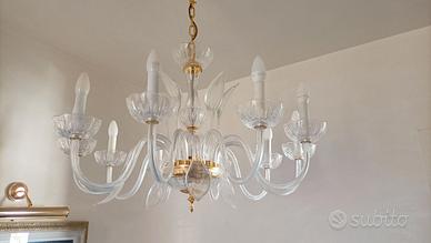Lampadario antico in cristallo di Murano