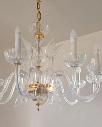 Lampadario antico in cristallo di Murano
