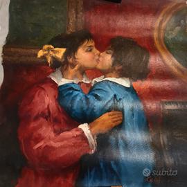 Cecconi olio su tela - coppia