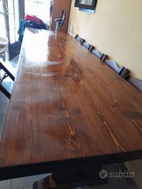 tavolo legno massello artigiamale