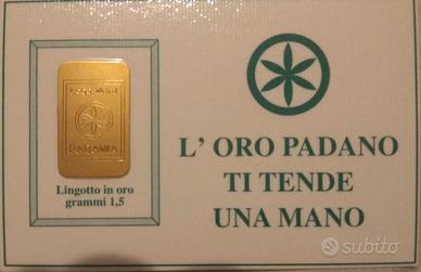 Lingotto in Oro - L'oro Padano ti tende una mano