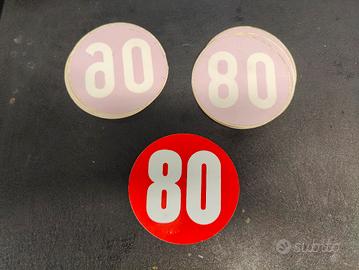 adesivo velocità rosso 80 90
