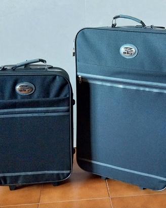 Coppia  Trolley in tessuto nero