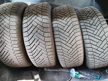 4 cerchi in ferro + gomme 4 stagioni per VW polo