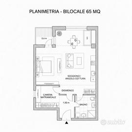 Moderno bilocale in zona Parma est
