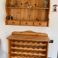 Cantinetta e alzatina in legno di pino