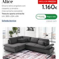 Divano letto Alice
