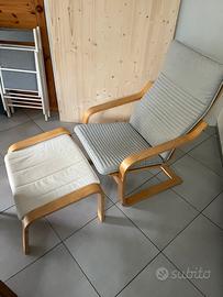 Poltrona e poggiapiedi IKEA
