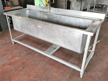 lavatoio con unico vascone inox usato