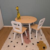 KidKraft Set Tavolo Rotondo Bianco con 2 Sedie in 