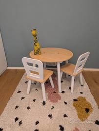 KidKraft Set Tavolo Rotondo Bianco con 2 Sedie in 